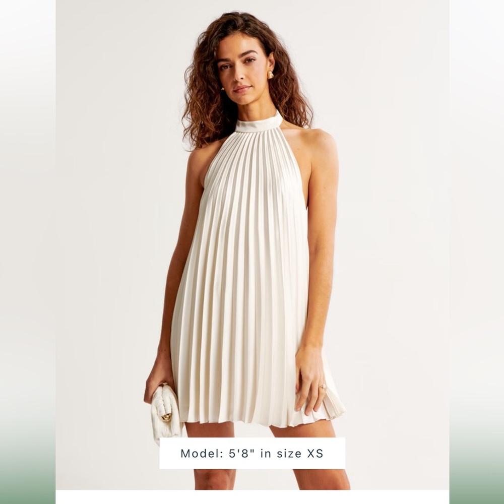 Abercrombie A&F Giselle Pleated Trapeze Mini Dress